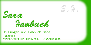 sara hambuch business card